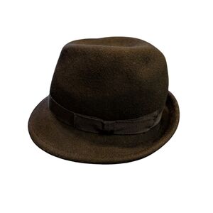 HUGO Hugo Boss Black 100% Virgin Wool Fedora Hat Size Small